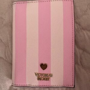 Victoria's Secret Pink and White Striped passport and Card Holder
